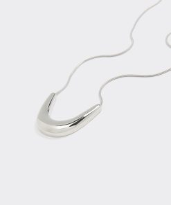 Long Necklace with U-Shaped Pendant