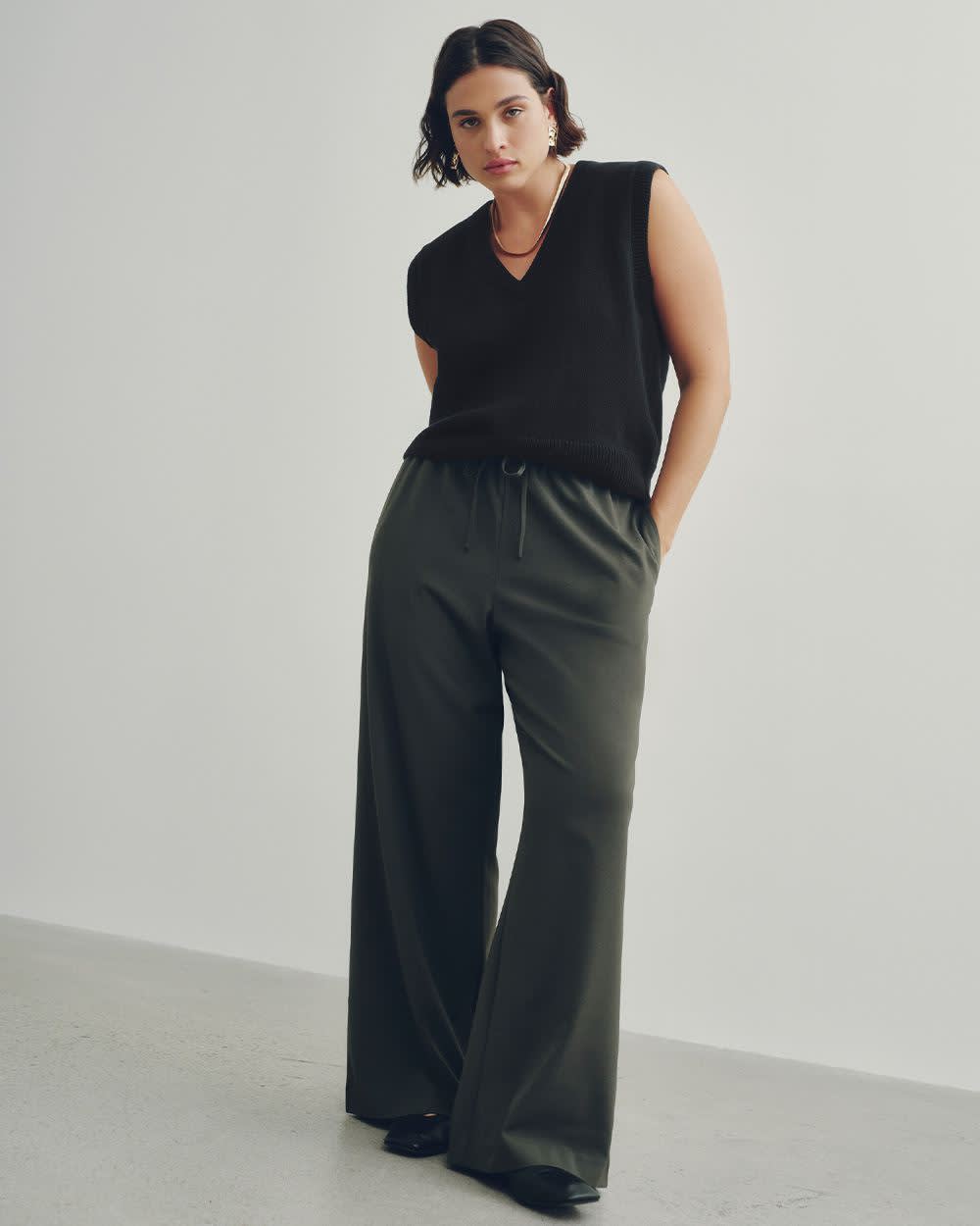 Wide-Leg High-Rise Pull-On Pant - The Timeless - Image 11