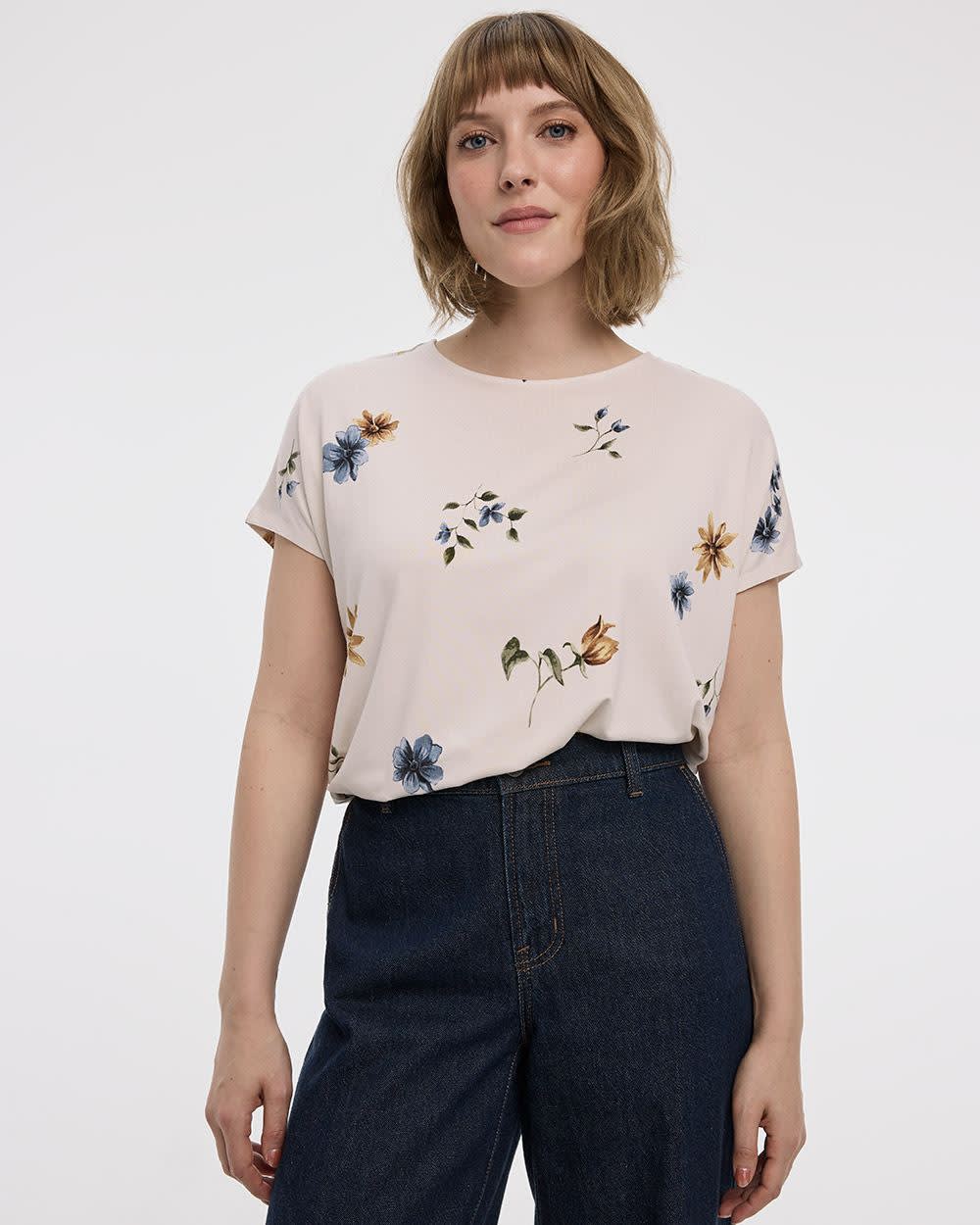 Short-Dolman-Sleeve Boat-Neck T-Shirt - Image 5