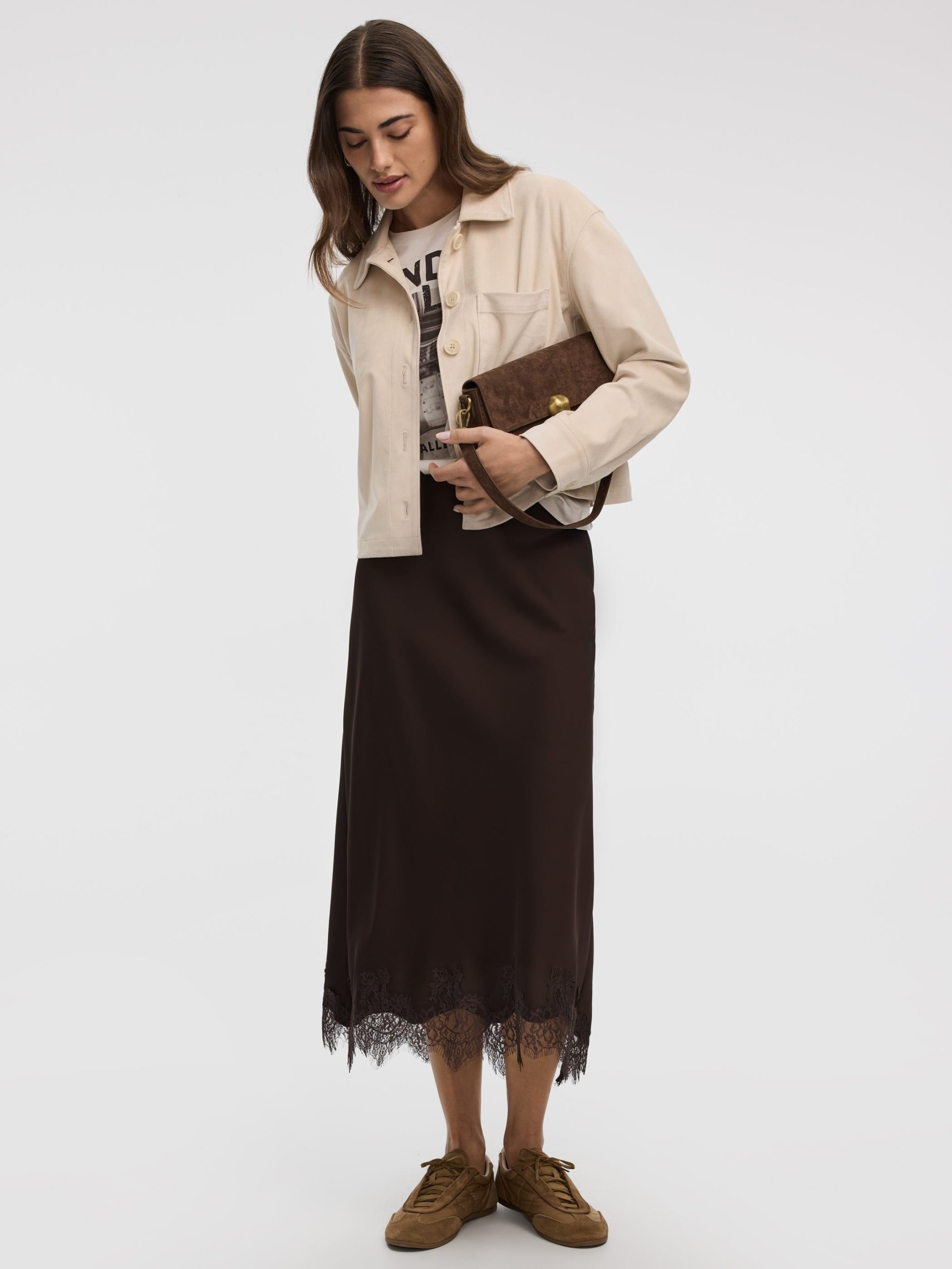 Cropped Faux-Suede Jacket - Image 4