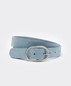 Blue Suede Leather Belt