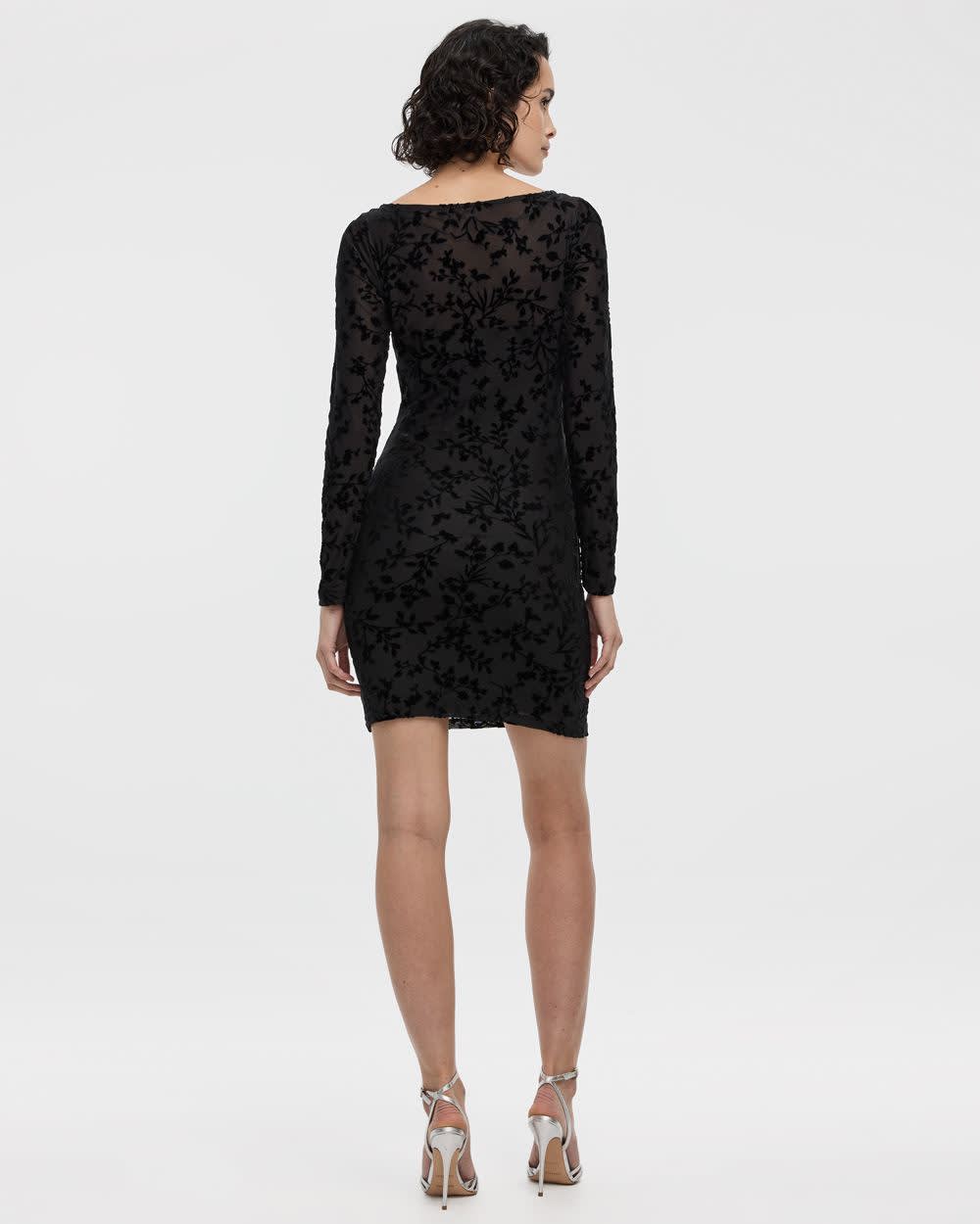 Long-Sleeve Bodycon Mini Dress - Image 2