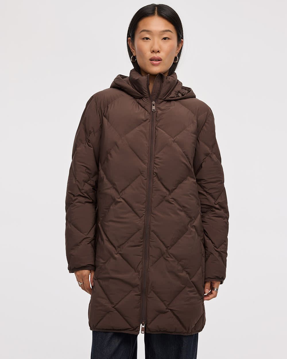 Long Hooded Puffer Jacket - Image 6