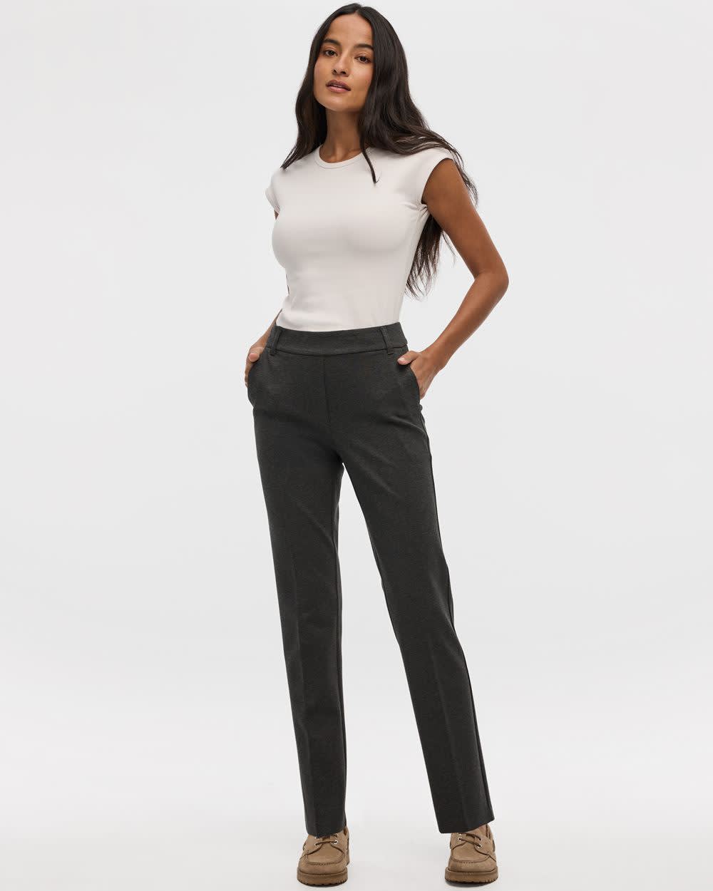 Straight-Leg High-Rise Pants - The Modern Stretch (R) - Image 3