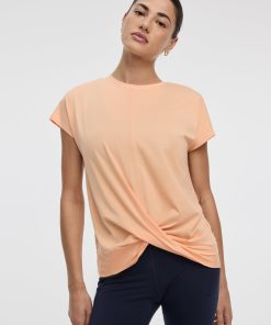 Crew-Neck T-Shirt with Twisted Front - Hyba