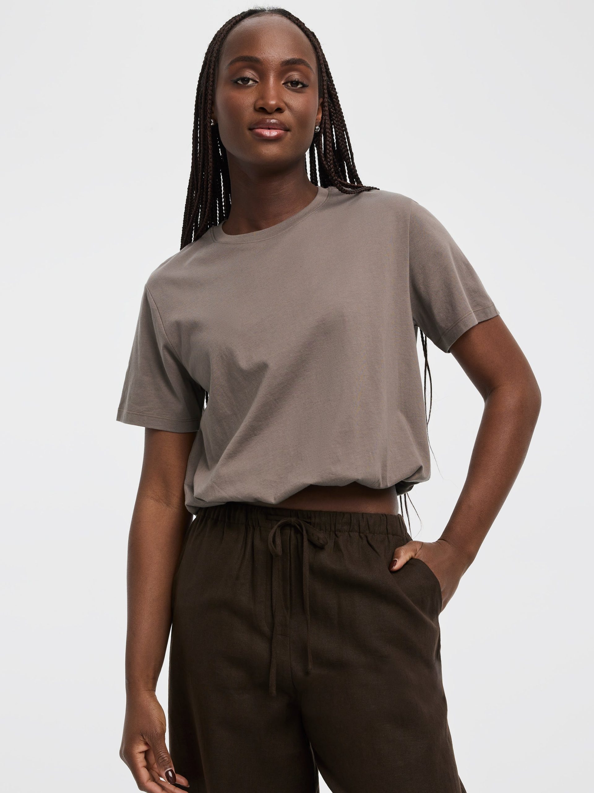 Crew-Neck Tee with Bubble Hem - Image 21