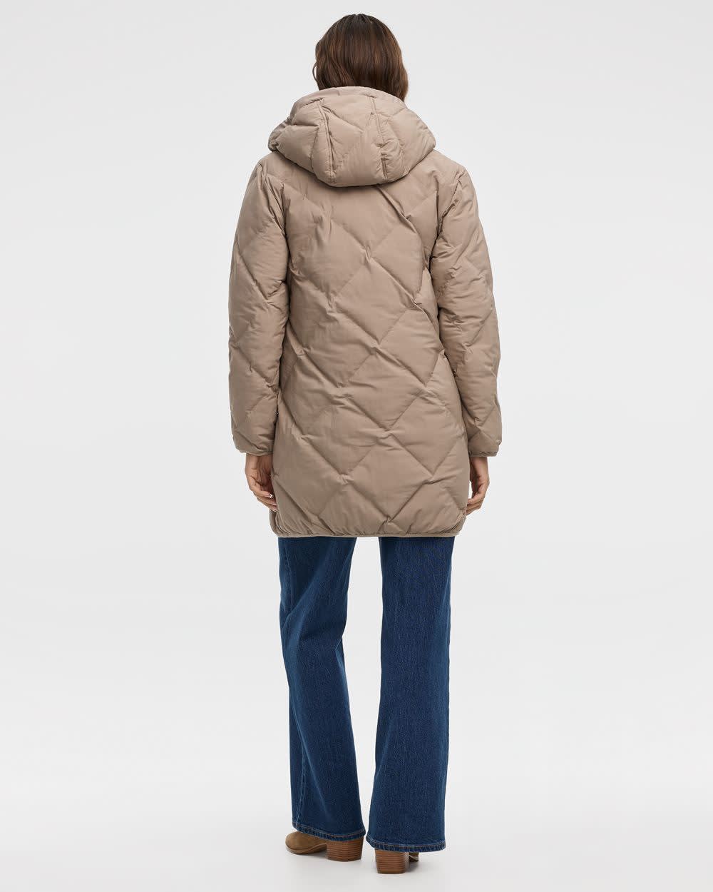 Long Hooded Puffer Jacket - Image 12