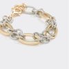 Two-Tone Chunky Link Chain Bracelet