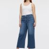 Wide-Leg High-Rise Cropped Jean with Sash