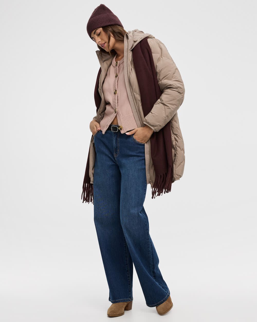 Long Hooded Puffer Jacket - Image 11