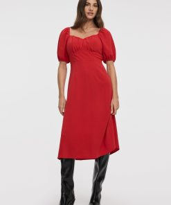 Maxi Dress with Bubble Sleeves