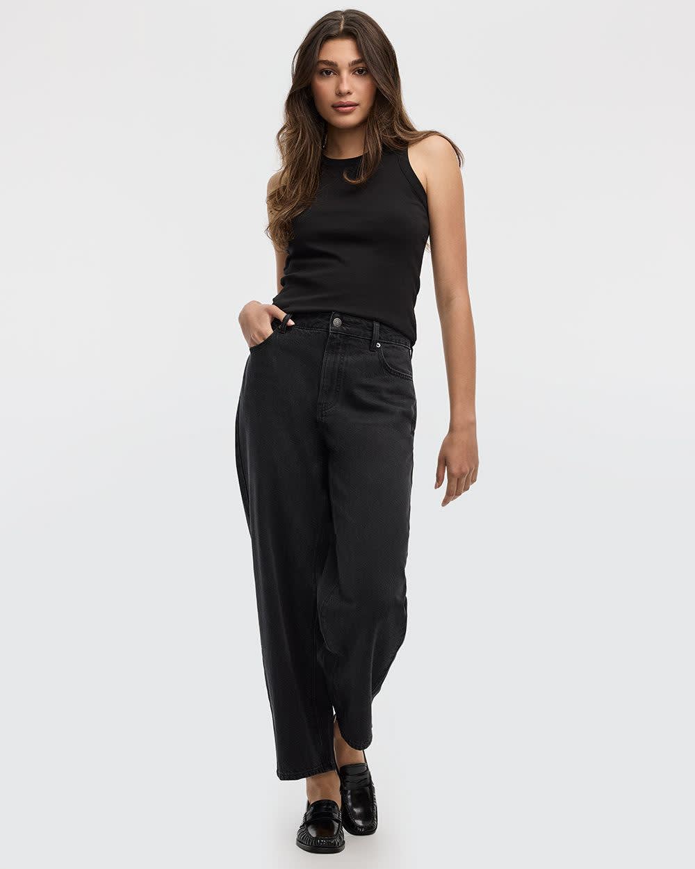 High-Rise Barrel Jeans - Image 4