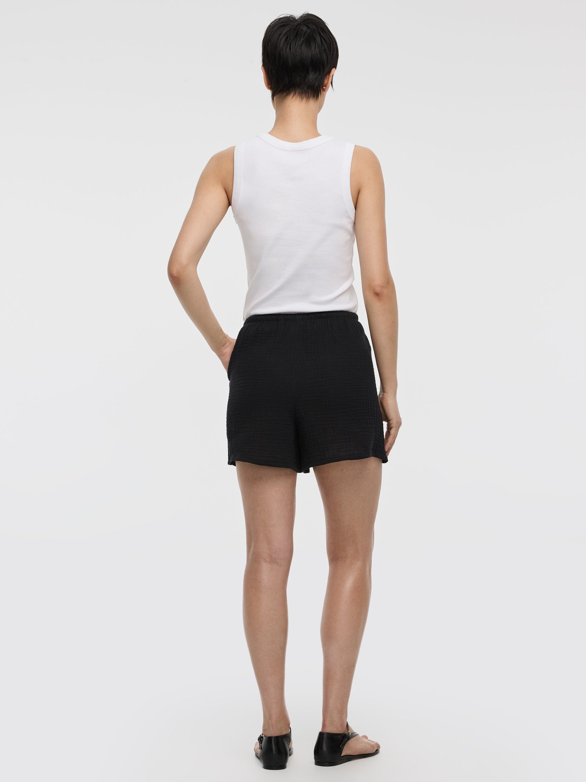 Waffled Cotton Shorts - Image 3