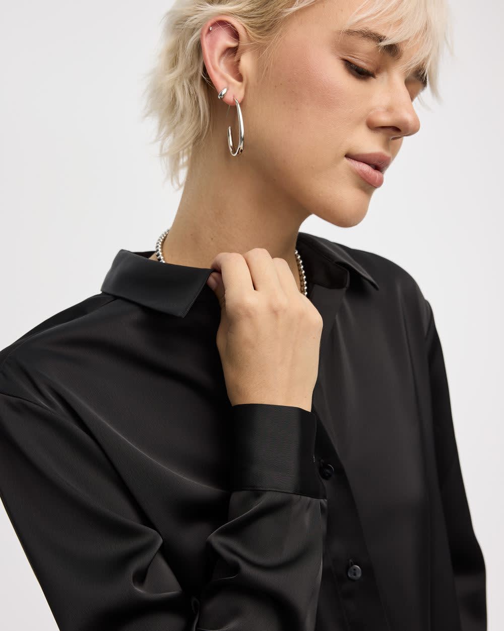 Satin Long-Sleeve Shirt - Image 4