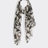 Lightweight Scarf with Abstract Pattern