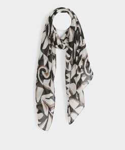 Lightweight Scarf with Abstract Pattern