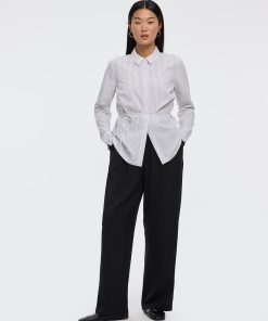 Wide-Leg Mid-Rise Pants