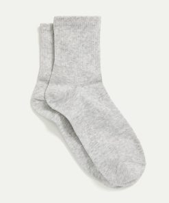 Ribbed Cotton Anklet Socks