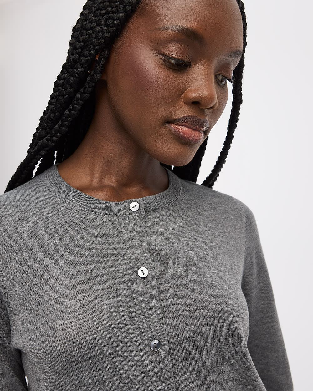 Crew-Neck Cardigan - R Essentials - Image 21
