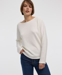 Long-Sleeve Boat-Neck Top