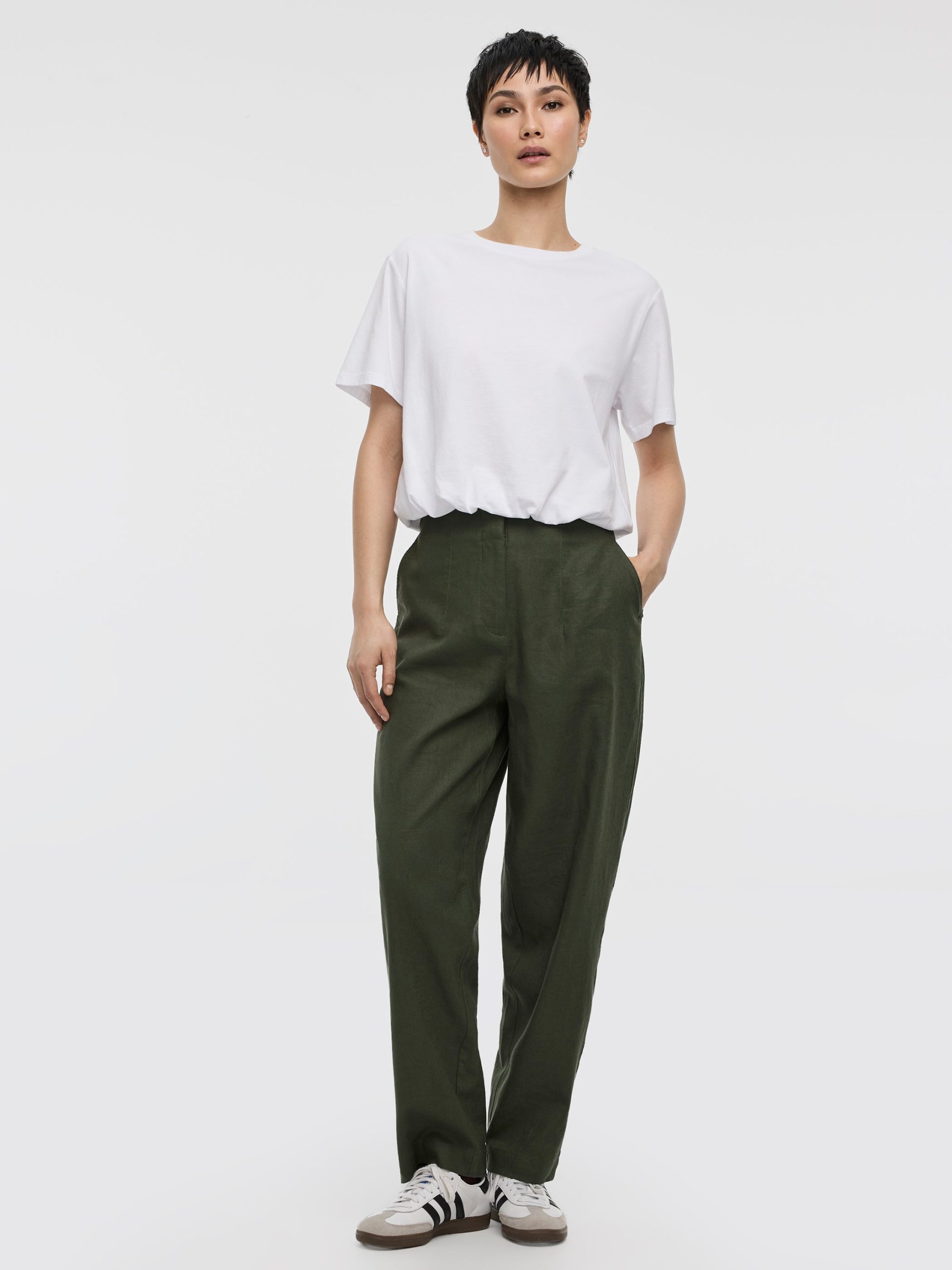 Linen Blend Barrel Pant - Image 6