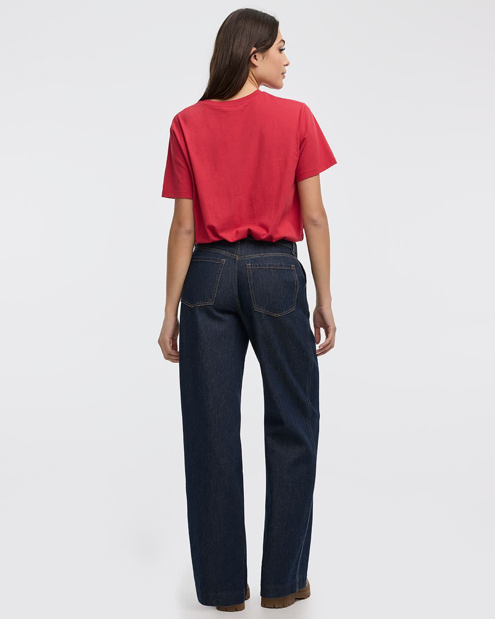 Crew-Neck Tee with Bubble Hem - Image 14